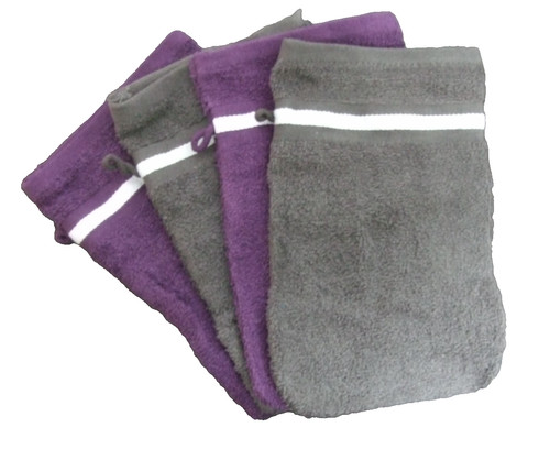 4er set waschhandschuhe - set,